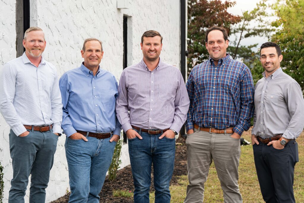 Cox Bros. Roofing Leadership team including founder Ken Cox and President Will Cox.