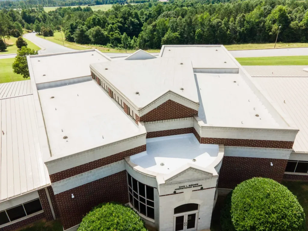 commercial roof project completed by  Cox Bros Roofing