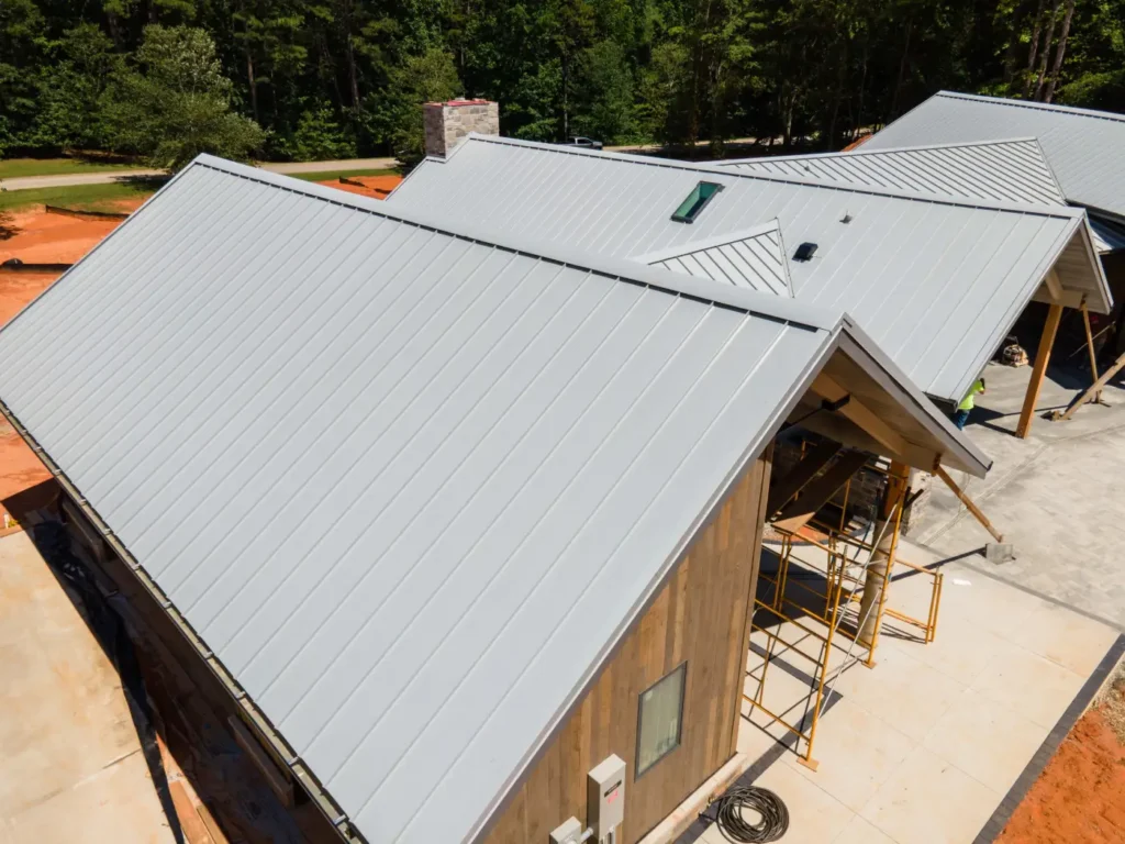 A metal roofing project completed by Cox Bros Roofing