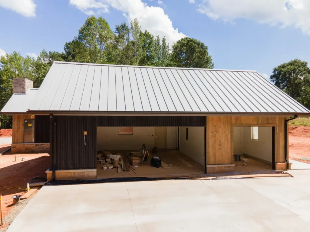 A metal roof installed by Cox Bros Roofing