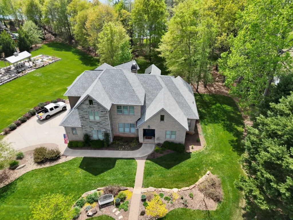 residential roof project completed by Cox Bros Roofing